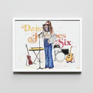 Daisy Jones & The Six book art print | Taylor Jenkins Reid book wall art decor
