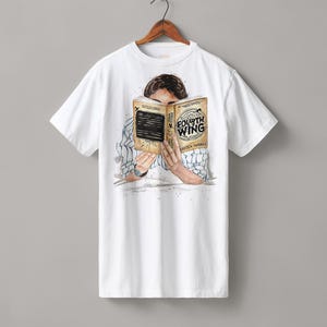 Fourth Wing book heavyweight boyfriend fit t-shirt | hair color & skin options immagine 1