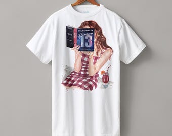 Binding 13 book heavyweight boyfriend fit t-shirt | hair options