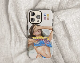 Book Lovers by Emily Henry book phone case | tough phone case | hair color and skin options