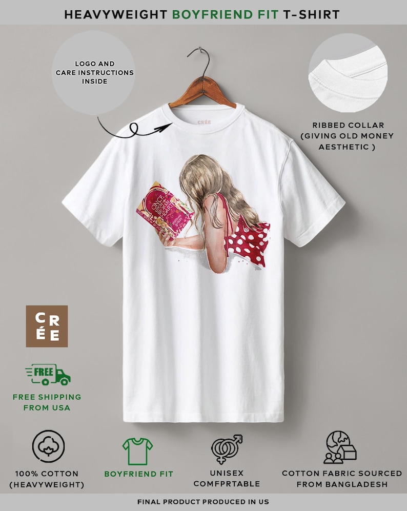 Once Upon a Broken Heart book heavyweight boyfriend fit t-shirt | hair & skin options imagen 2