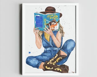 Done and Dusted book art print | Lyla Sages book wall art | hair color and skin options