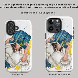 The Nightingale book phone case | Kristin Hannah book inspired tough phone cover | hair color and skin options Bild 2