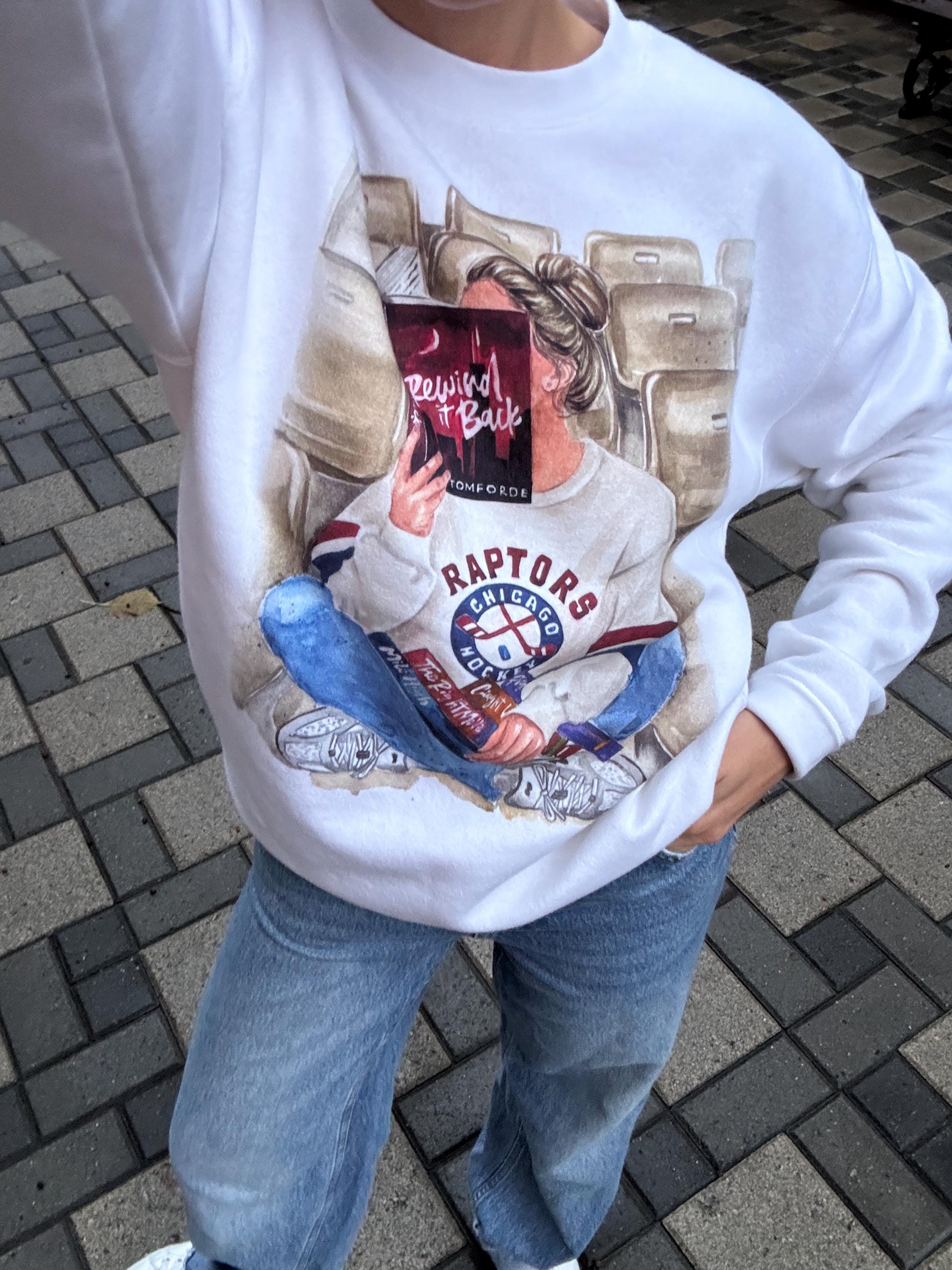 Rewind It Back Sweatshirt | Lis Tomforde Book Merch | Cozy Romance