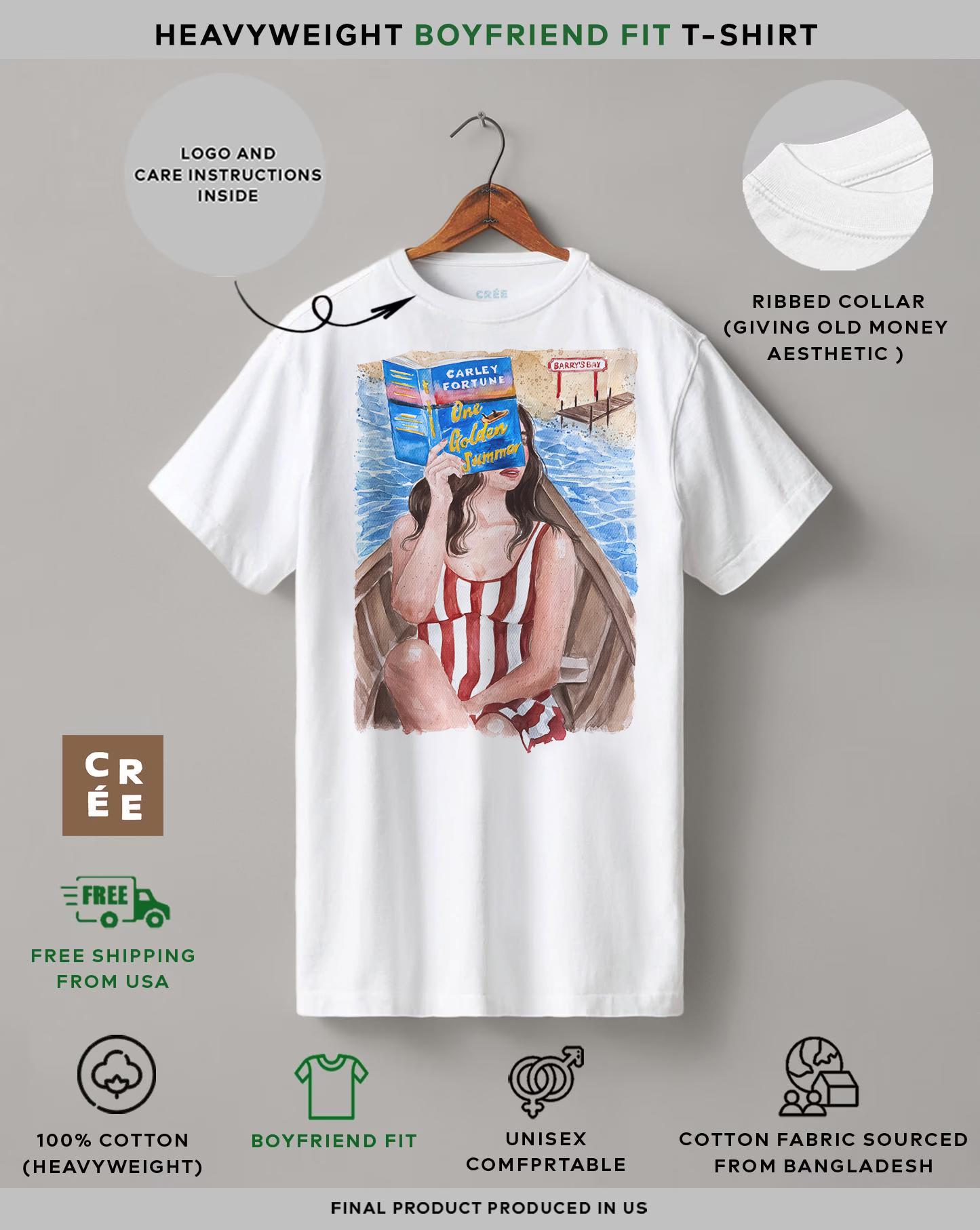 One Golden Summer Book Heavyweight Boyfriend Fit T-shirt | Hair