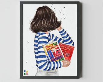 Good Material book art print | Everything I Know About Love book art print | hair color and skin options