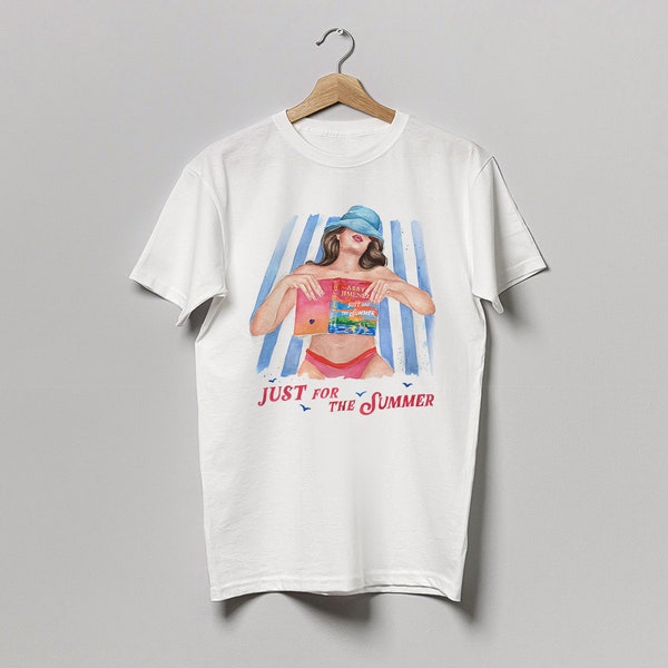 Just For The Summer by Abby Jimenez book t shirt  | Super soft 100% cotton bookish tee | Abby Jimenez fun club t-shirt