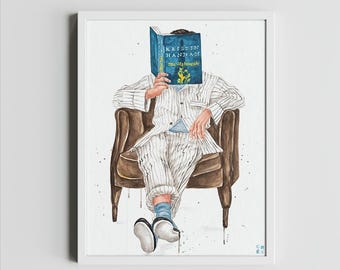 The Nightingale Art Print - Kristin Hannah Book Decor
