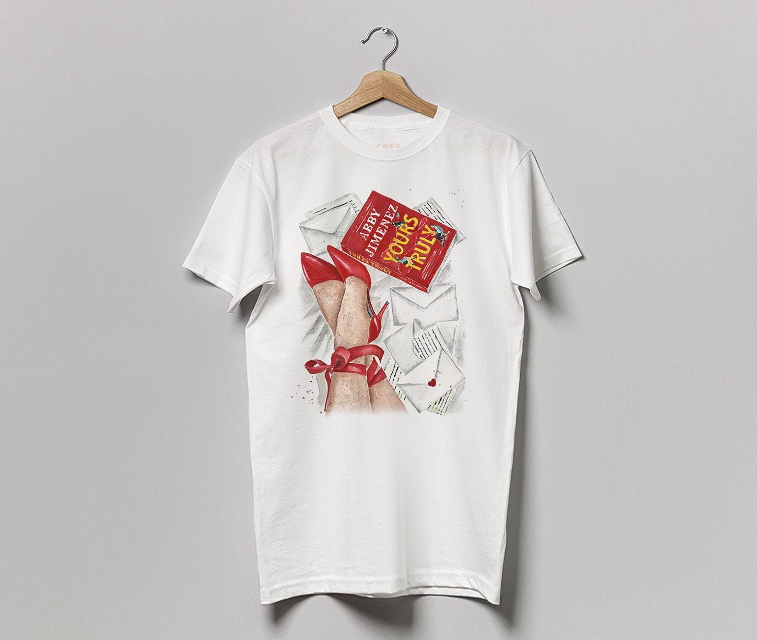 Yours Truly book t-shirt | 100% cotton tee | hair color and skin options