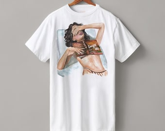 Caught Up (Windy City) book heavyweight boyfriend fit t-shirt | hair & skin options