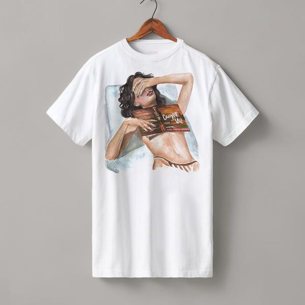 Caught Up (Windy City) book heavyweight boyfriend fit t-shirt | hair & skin options