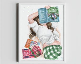 In Your dreams book art print | Sarah Adams books collection wall art | hair color and skin options