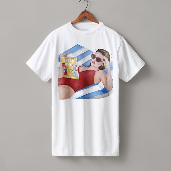 Beach Read book heavyweight t-shirt | hair options
