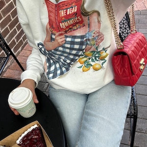 The Dead Romantics book sweatshirt | Ashley Poston book sweater |  hair color and skin options