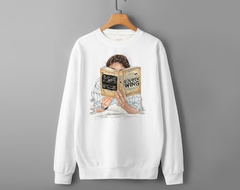 Fourth Wing Sweatshirt | Rebecca Yarros Book Merch | Cozy Fantasy Reader Pullover | Dragon Rider Sweater | hair and skin options