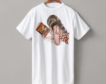 Caught Up book heavyweight boyfriend fit t-shirt | hair & skin options