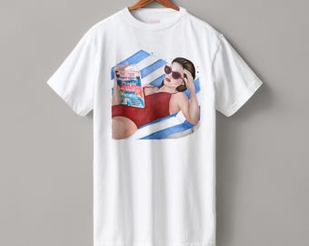 People We Meet on Vacation book t-shirt - heavyweight boyfriend fit tee | Emily Henry book inspired merch | hair color options
