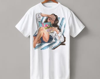 Problematic Summer Romance book heavyweight boyfriend fit t-shirt | hair & skin options