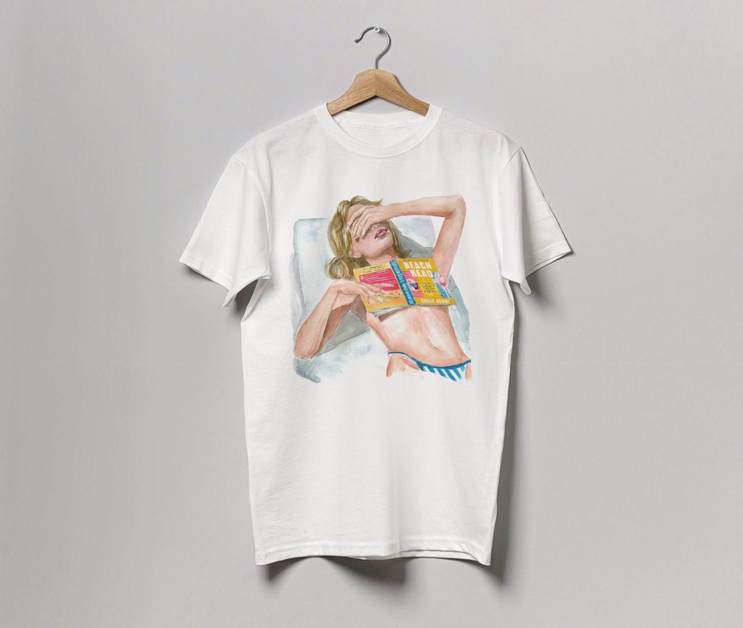 Beach Read book t-shirt | 100% cotton tee | hair color and skin options