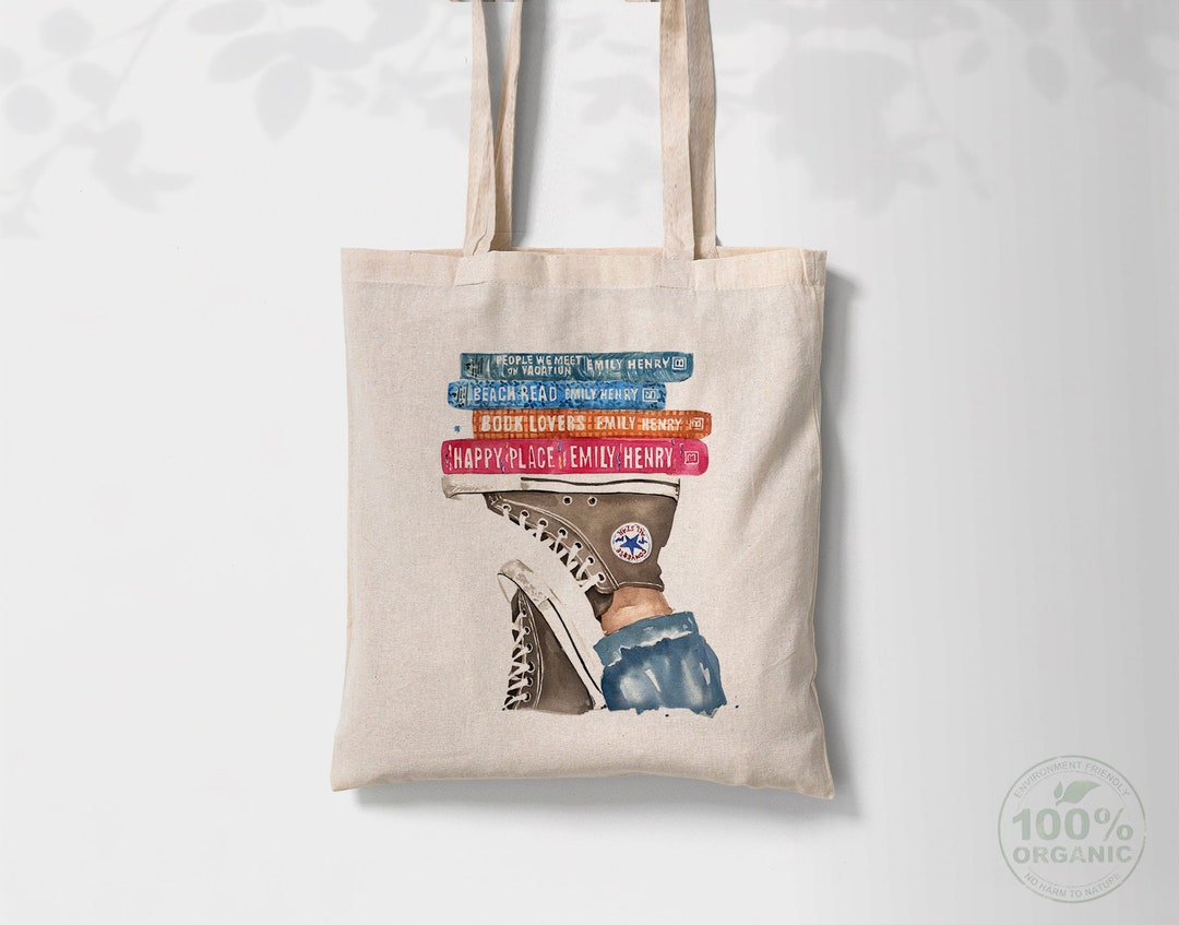Emily Henry Books Collection Tote Bag 100 Organic Cotton Bookish