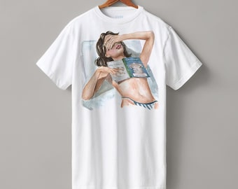 Daisy Haites book heavyweight boyfriend fit tee | hair color & skin options