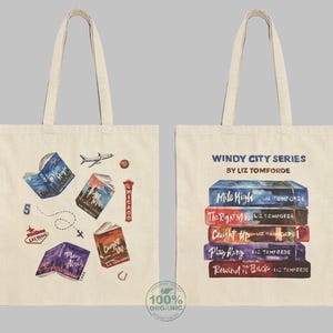 Windy City Series tote bag | 100% organic cotton bookish bag