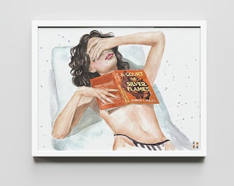 A Court of Silver Flames book art print | hair & skin options
