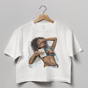 Magnolia Parks The Long Way Home book crop top | 100% cotton tee | hair color and skin options