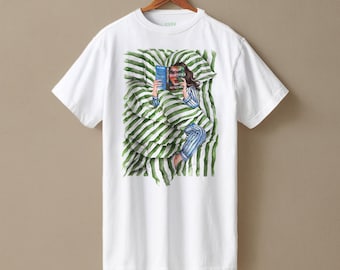 Hello Beautiful book t-shirt – heavyweight boyfriend fit tee | hair color and skin options