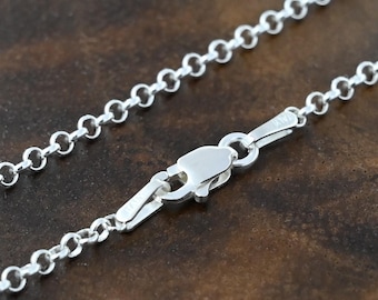 シルバー リンクチェーン ネックレス*5 925 スターリングシルバー 30 インチ ケーブル ロロ リンク チェーン