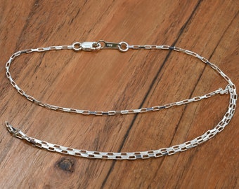 925 Sterling Silver Gold Long Box Chain