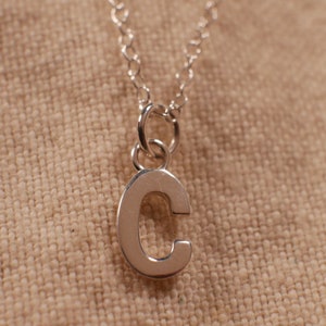 Trufine Sterling silver initiate letter Necklace personalized Alphabet Letter Pendant image 4