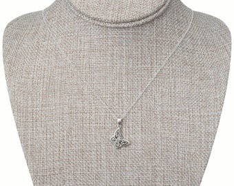 Sterling Silver Celtic Butterfly Pendant Necklace -Y2K 18 inch Chain