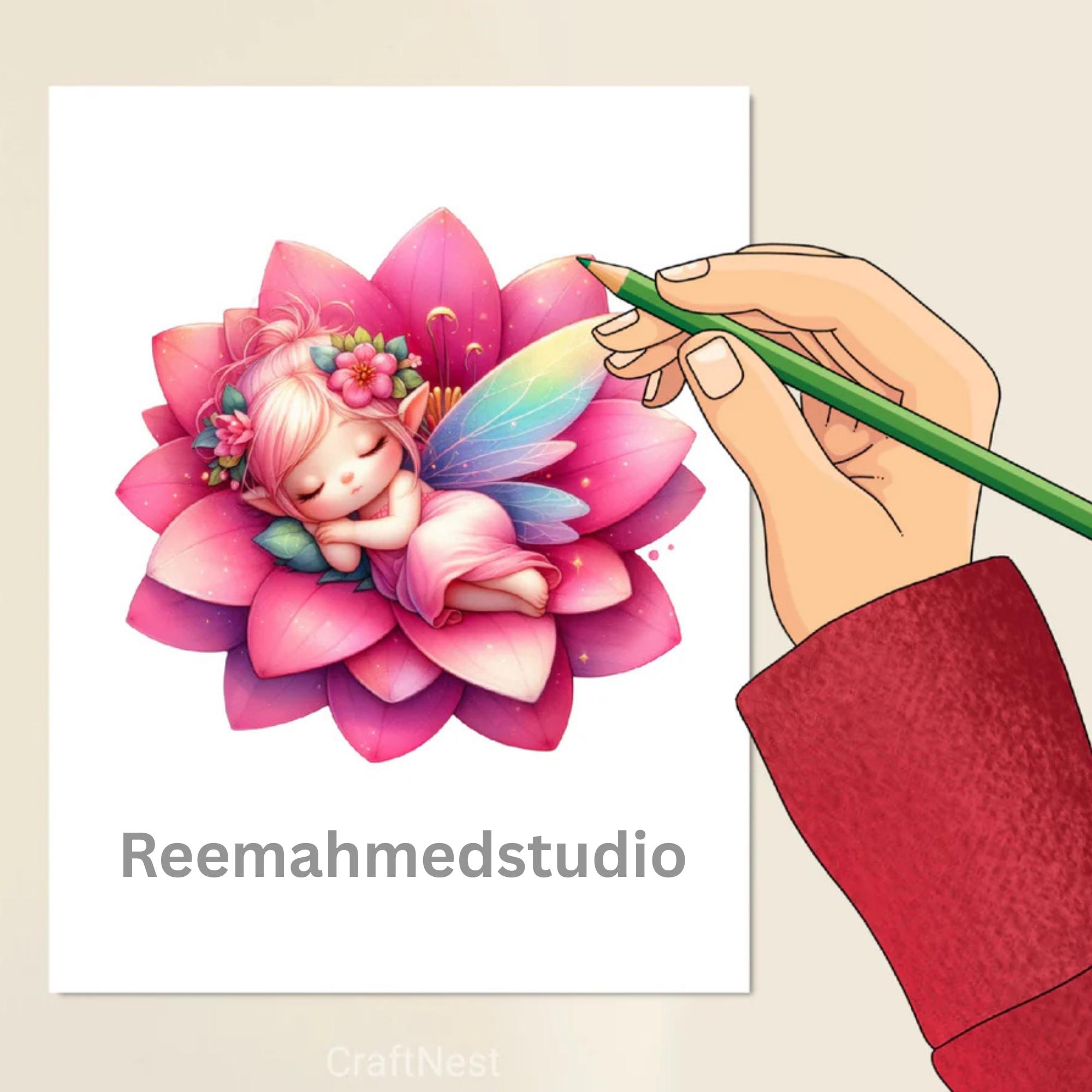 Baby Fairy Clipart Bundle: Fantasy Flower PNG Set (digital Download) - Etsy