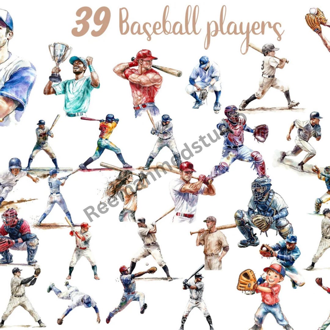 39 Baseball Family Clipart Bundle | Sports PNG Files | Instant Download ...