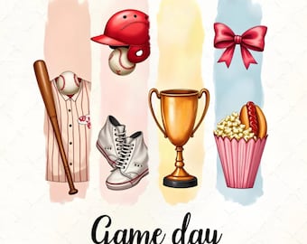 Baseball College Pinselstriche PNG | Sport Sublimations Design | Sofortiger Download Clipart
