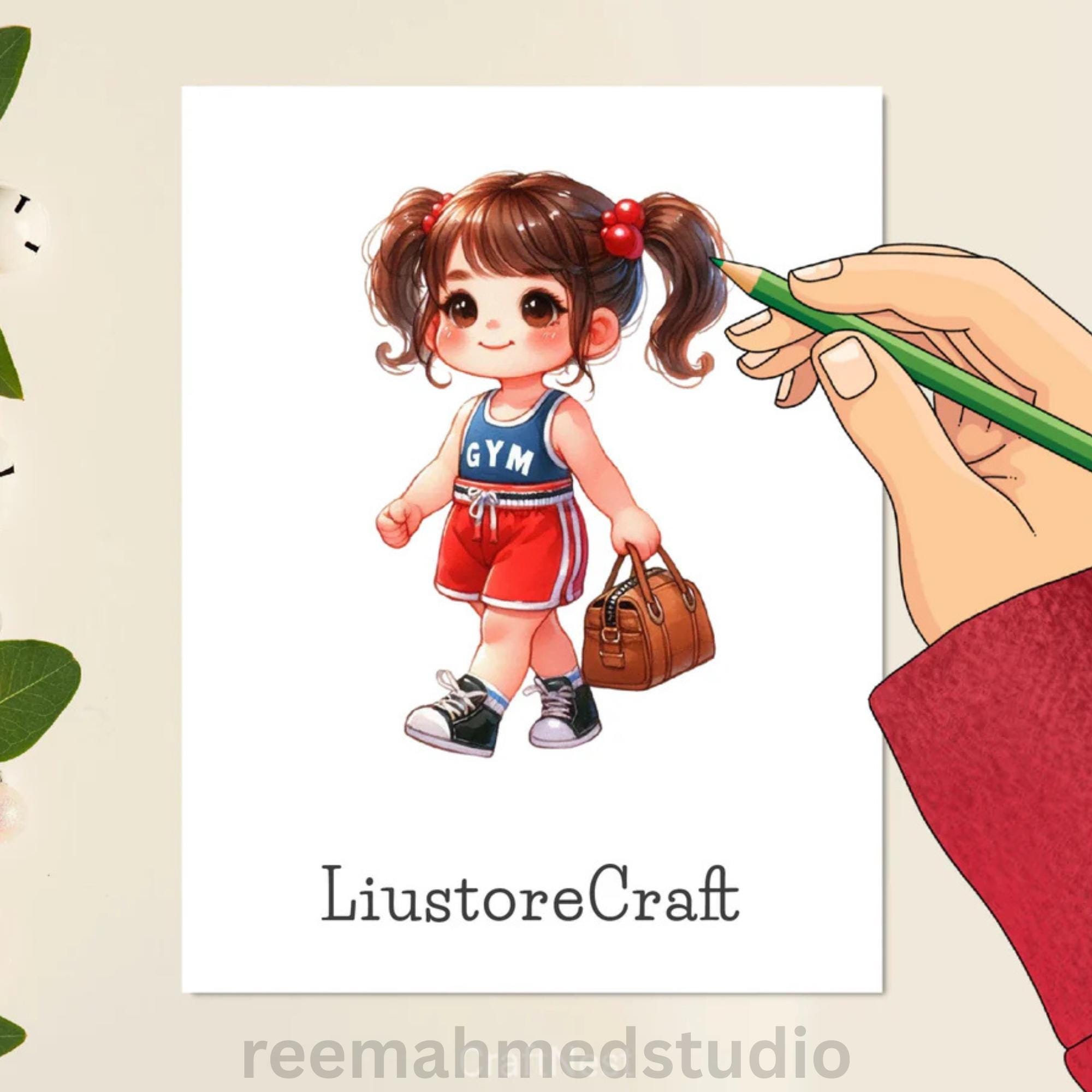 19 Little Girl Gym Clipart Bundle | Fitness Kids PNG Sublimation ...