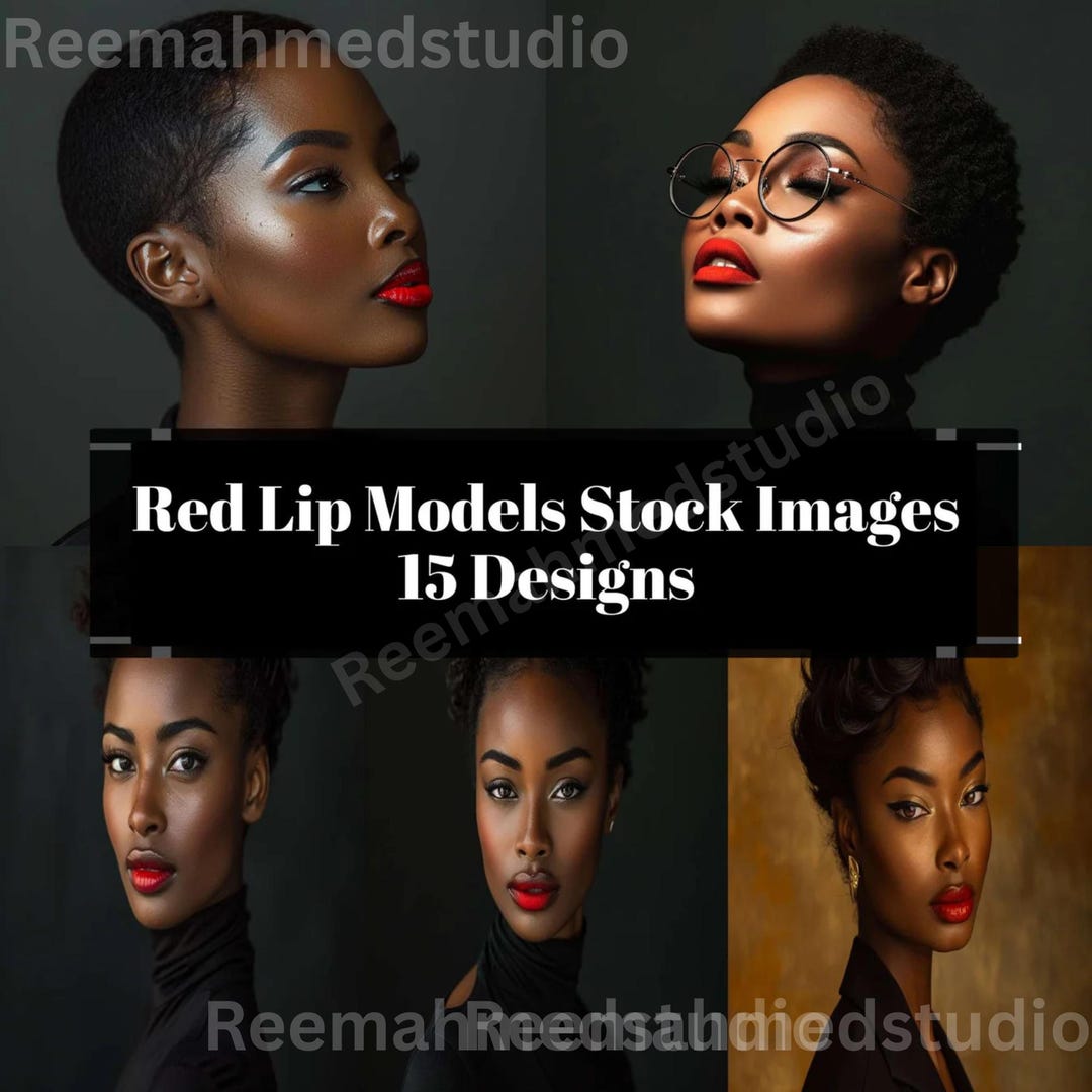 Red Lip Models Stock Images | Glamorous Beauty Photography (digital ...