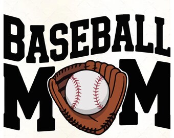 Baseball Mom Clipart PNG | Sports Sublimation Design (Instant Download)