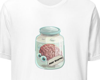 Abby Normal Brain unisex t-shirt, comfort fit for men and women, 9 colors, classic comedy film reference tee