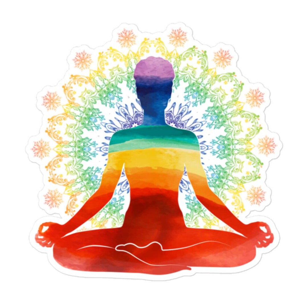 Rainbow Chakra Sticker Yoga Vinyl Decal - 3 Size Options - for Water ...