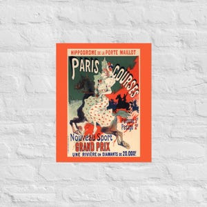 Art Print Poster - French Circus Lady - premium photo paper poster - 8 sizes - wall art - hang as is, or fits standard frames