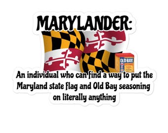 Sticker en vinyle Maryland Native Sticker - Marylander State Humour Sticker - imperméable - 3 tailles au choix - multi-usages, multi-surfaces - résistant
