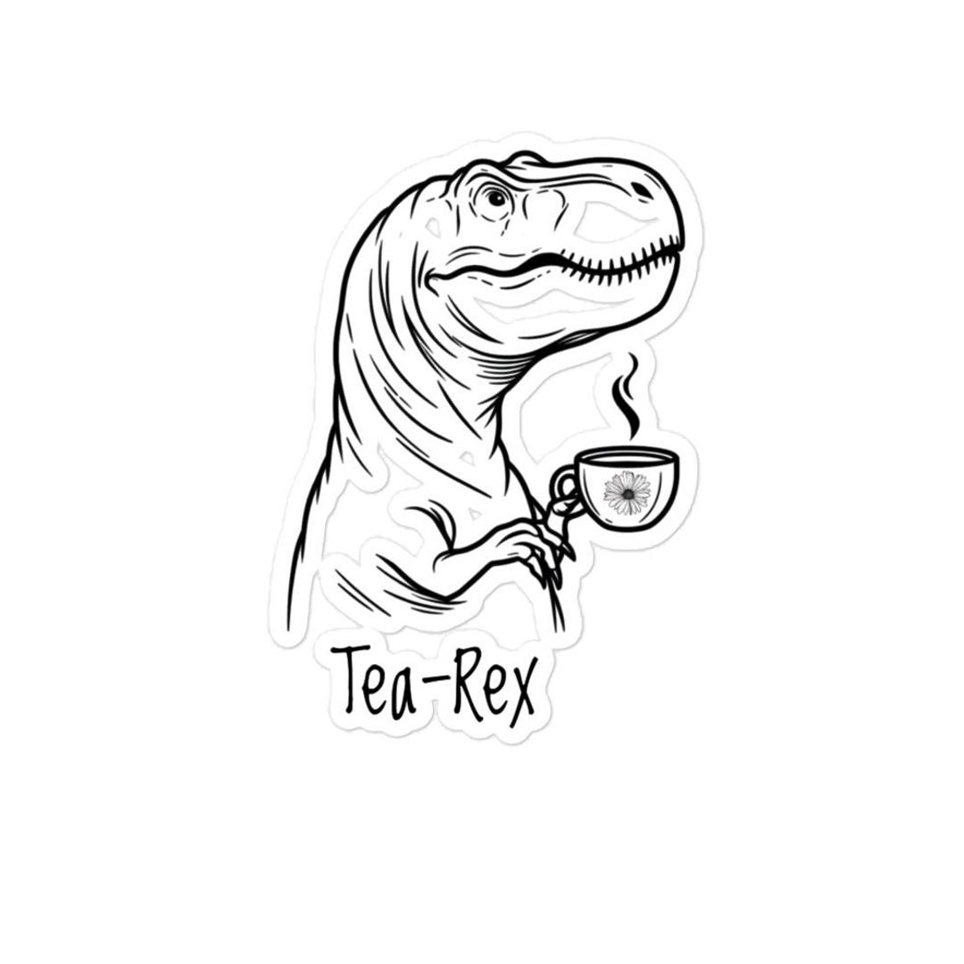 Tea Rex - Vinyl Sticker Decal - 3 Sizes - Multi-use - Decal for Water ...