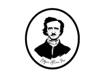 Edgar Allan Poe Goth Bumper Sticker - Literary Quote Vinyl Decal 5 Inches