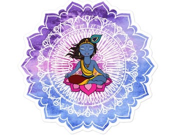 Meditation Lotus Flower Water Lily Buddha Vinyl Decal / Rub on Sticker ...