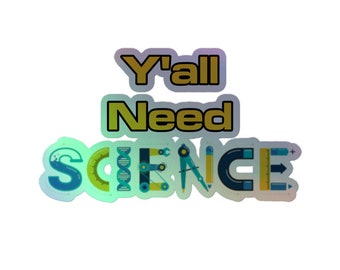Jullie hebben Science Holographic Sticker nodig, 3 maten beschikbaar, duurzaam vinylmateriaal, wetenschapssticker, pro science sticker