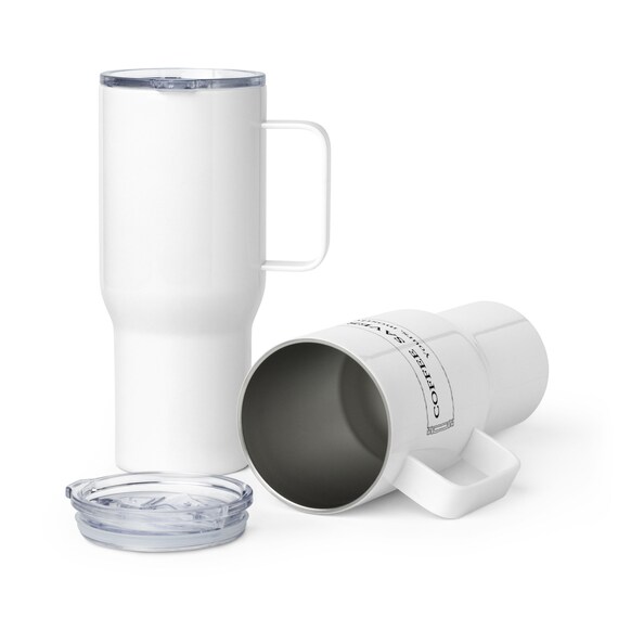 Coffee Saves Lives Travel Mug With Handle, Keeps Beverages Hot or Cold,  25oz - Etsy