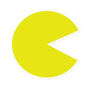 Adesivo in vinile Pac Man Basic - Adesivo per videogiochi retrò - impermeabile - 3 opzioni di dimensioni - multiuso, multisuperficie - durevole