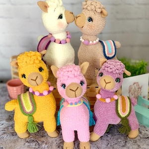 Gehaakte alpaca, Handgemaakt knuffeldier, amigurumi speelgoed